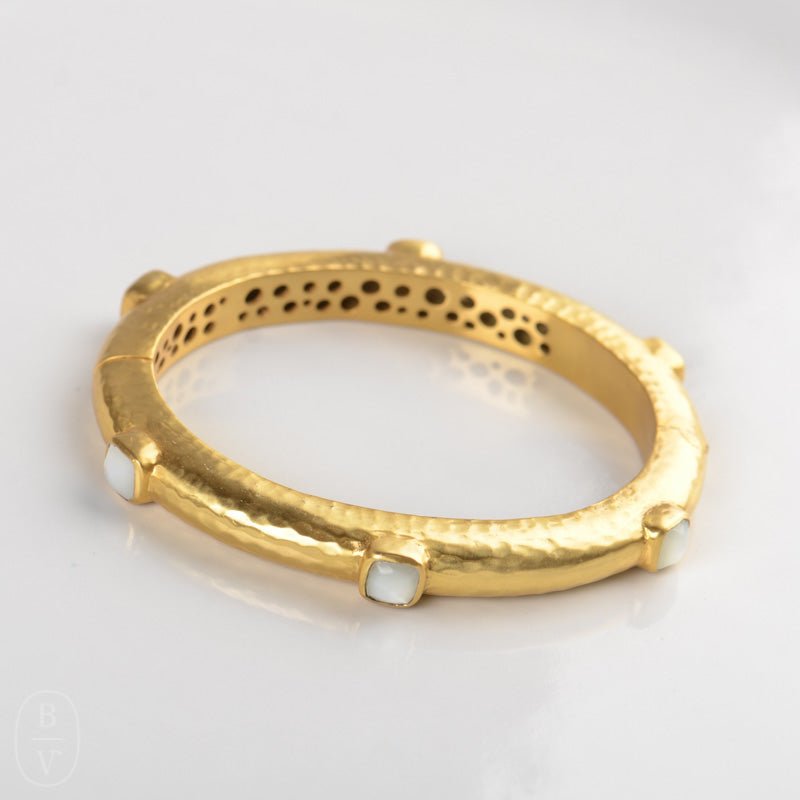 Julie Vos CATALINA HINGE BANGLE BRACELET Mother of Pearl