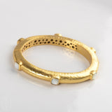 Julie Vos CATALINA HINGE BANGLE BRACELET Mother of Pearl