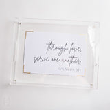 Eva Belle ACRYLIC SERVING TRAY Galatians 5:13 11x14