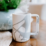 Alex Marshall Studios TALL MUG Grey Abstract Stripe