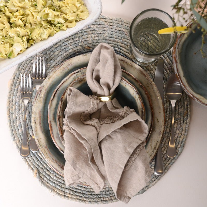 Bloomingville SQUARE METAL NAPKIN RINGS SET OF 4