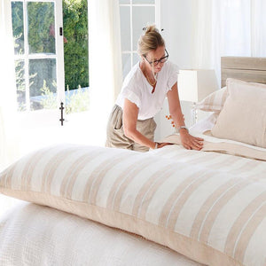 Pom Pom At Home CARTER FILLED BODY PILLOW Ivory_Amber 18x60