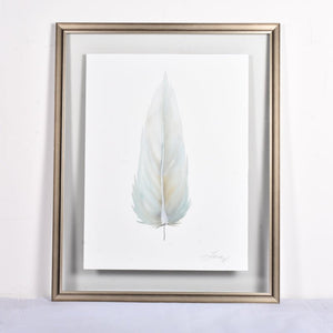 By Lacey MEDIUM FLOATED FRAMED FEATHER PAINTING - SERIES 11 NO 1
