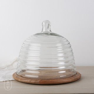 Plastic Dome with Wooden Base