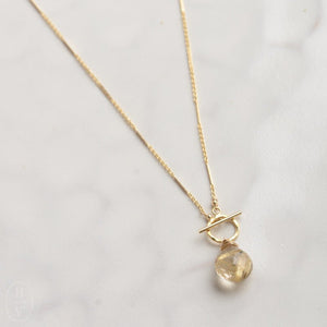 Ellen Hays Jewelry AMBER STONE LARIAT N2094 NECKLACE