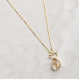 Ellen Hays Jewelry AMBER STONE LARIAT N2094 NECKLACE
