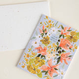 Seedlings BOUQUET IN BLUE CARD
