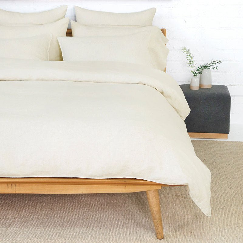 Pom Pom At Home PARKER LINEN DUVET SET Cream