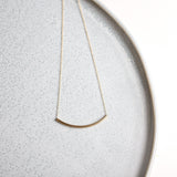 eNewton Design BLISS BAR NECKLACE Gold 16" Smooth