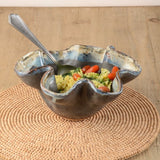 Etta B Pottery ROUND FLUTED BOWL Gray