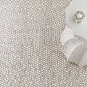Dash and Albert DIAMOND INDOOR/OUTDOOR RUG Platinum_White