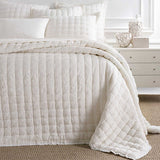 Pine Cone Hill LUSH LINEN PUFF QUILT Ivory