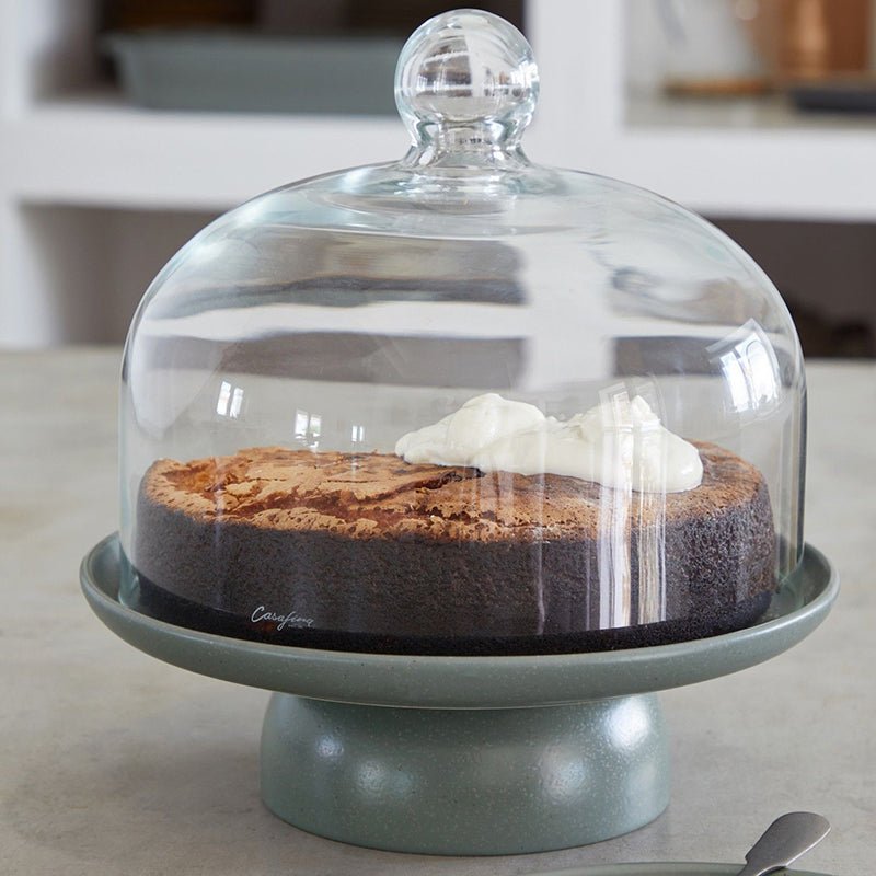 Casafina by Costa Nova PACIFICA FOOTED PLATE Artichoke Green