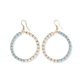 Ink and Alloy FONDA HALF AND HALF EARRINGS Light Blue