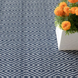 Dash and Albert DIAMOND INDOOR/OUTDOOR RUG Navy_Ivory