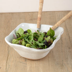 Etta B Pottery DEEP SQUARE BOWL Simply White