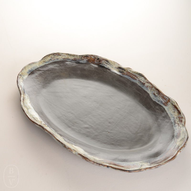 Etta B Pottery GRAND OVAL PLATTER Gray