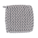 Creative Co-op SQUARE COTTON KNIT POT HOLDER Light Grey