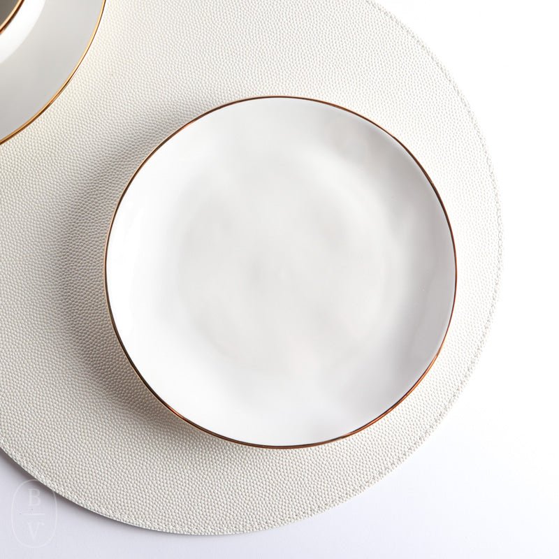 Casafina by Costa Nova LUNA SALAD PLATE White_Gold