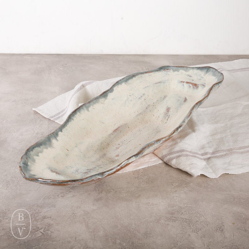 Etta B Pottery ORGANIC SERVING BOAT Lapis