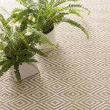 Dash and Albert DIAMOND INDOOR/OUTDOOR RUG Khaki_White