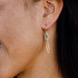 Ellen Hays Jewelry RECTANGLE STONE OVAL DANGLE E2116G EARRINGS