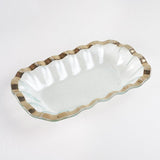 Annieglass RUFFLE RECTANGULAR BOWL