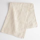LinenCasa STONEWASHED STRIPES LINEN HAND TOWEL Grey White Thin Stripes