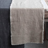 Creative Co-op LINEN BLEND FRAYED EDGE TABLE RUNNER
