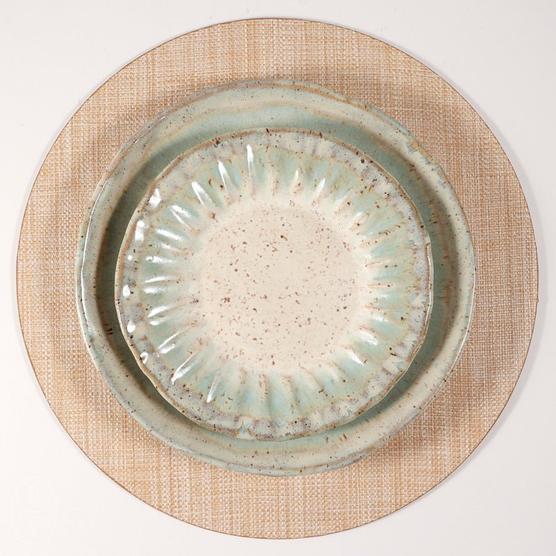 Etta B Pottery CRIMPED SALAD PLATE Hydrangea