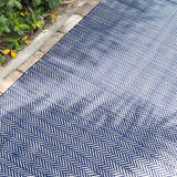 Dash and Albert HERRINGBONE INDOOR/OUTDOOR RUG Indigo_White