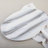 Alex Marshall Studios LARGE OVAL PLATTER Grey_White Stripe