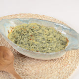 Etta B Pottery OVAL SOUFFLE DISH Hydrangea