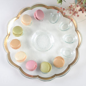 Annieglass ROMAN ANTIQUE DEVILED EGG PLATTER Gold 11.5