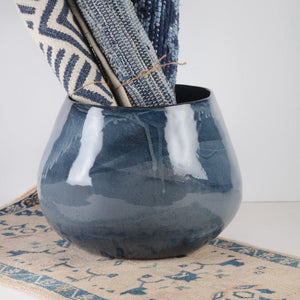 Alex Marshall Studios TAPERED PLANTER Blue Gray Large