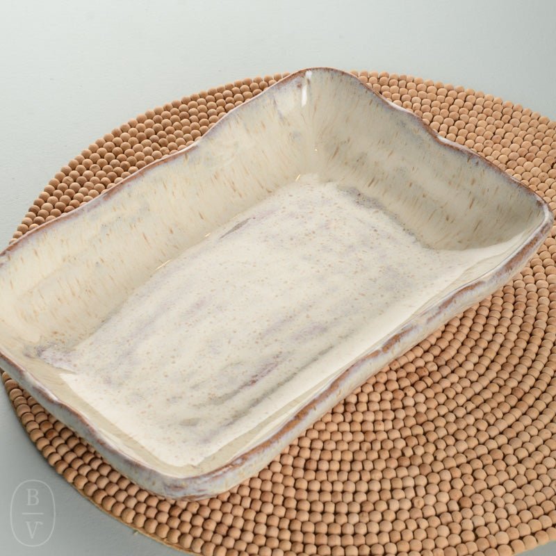 Etta B Pottery RECTANGLE BAKER Pearl