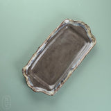 Etta B Pottery RECTANGLE TRAY HANDLES Gray