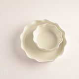 Casafina by Costa Nova RUFFLED PIE DISH Cream Small