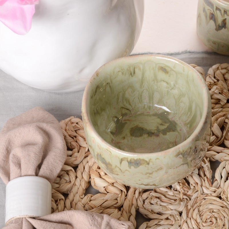 Good Earth Pottery RICE BOWL Celery