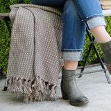 Pom Pom At Home JASPER OVERSIZED THROW BLANKET Taupe 60x90