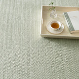 Dash and Albert HERRINGBONE WOVEN COTTON RUG Ocean