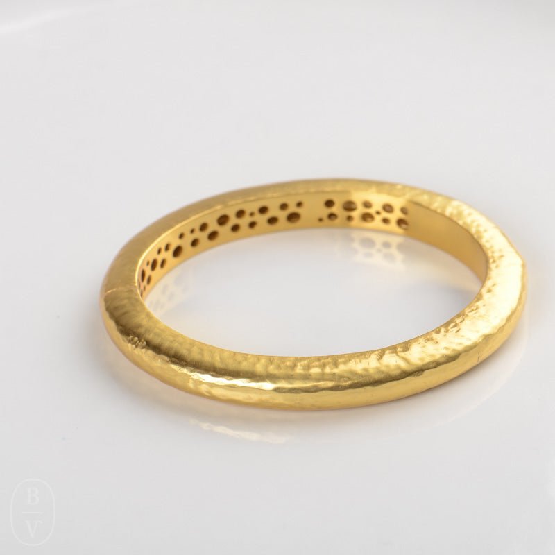 Julie Vos CATALINA HINGE BANGLE BRACELET Gold