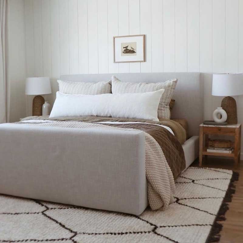 Pom Pom At Home MONTAUK FILLED BODY PILLOW White 18x60
