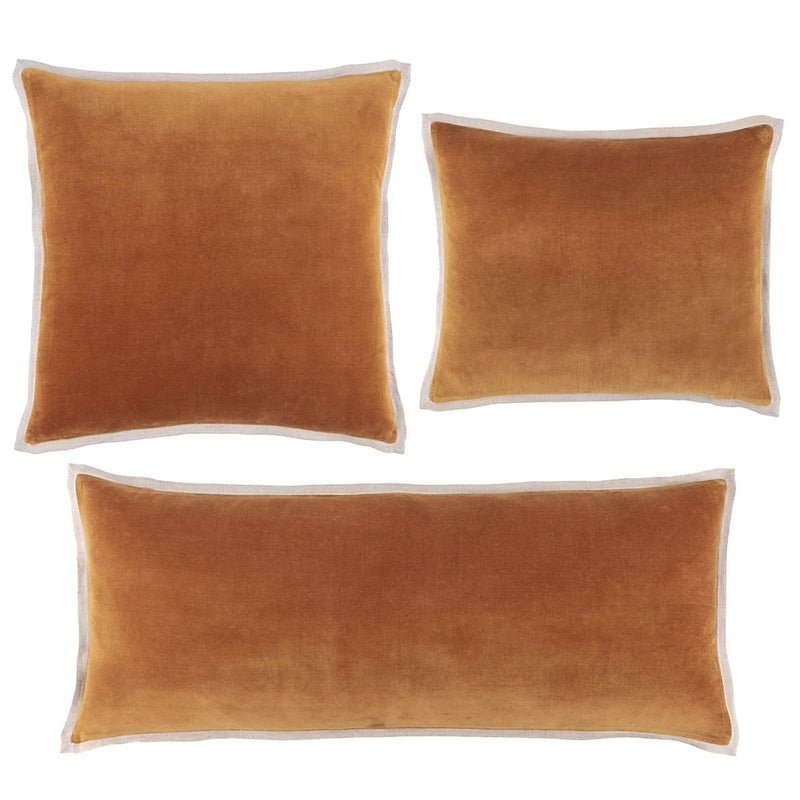 Pine Cone Hill Annie Selke GEHRY VELVET DECORATIVE PILLOW Caramel