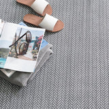 Dash and Albert HERRINGBONE WOVEN COTTON RUG Shale
