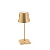 Zafferano America POLDINA PRO CORDLESS MINI TABLE LAMP Gold Leaf