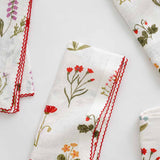 Pomegranate BOTANICAL GARDEN LINEN NAPKIN SET OF 4