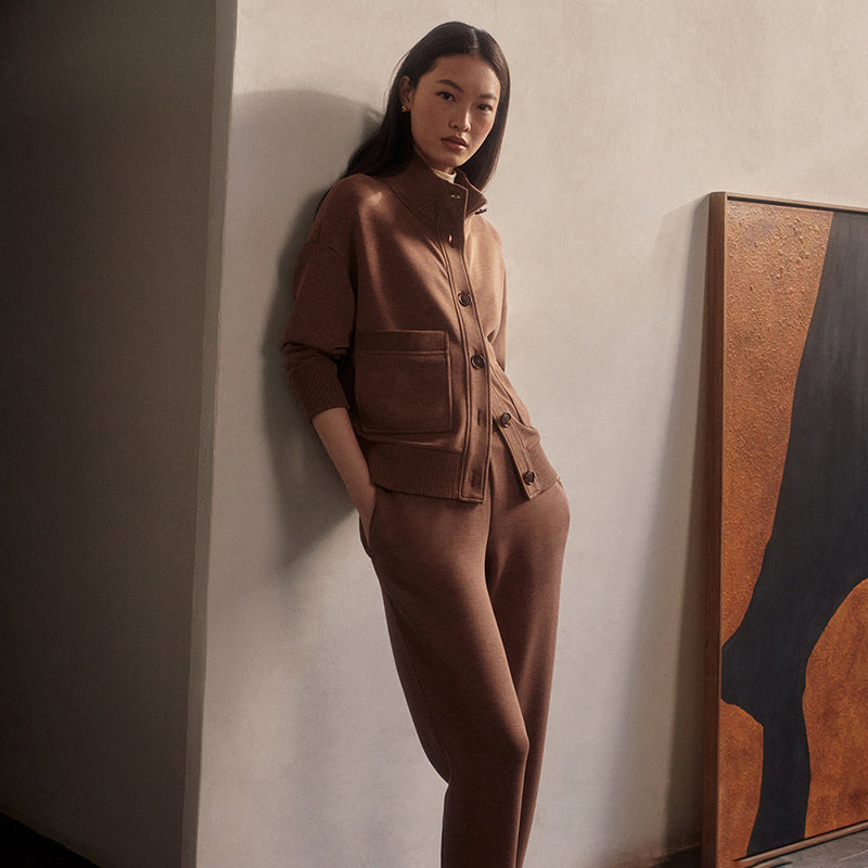 Varley SABRINA BUTTON THROUGH SWEAT