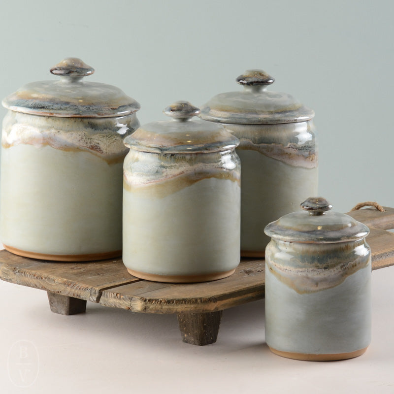 Etta B Pottery CANISTER SET OF FOUR