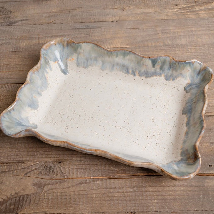 Etta B Pottery DEEP RECTANGLE SERVER DISH Oasis